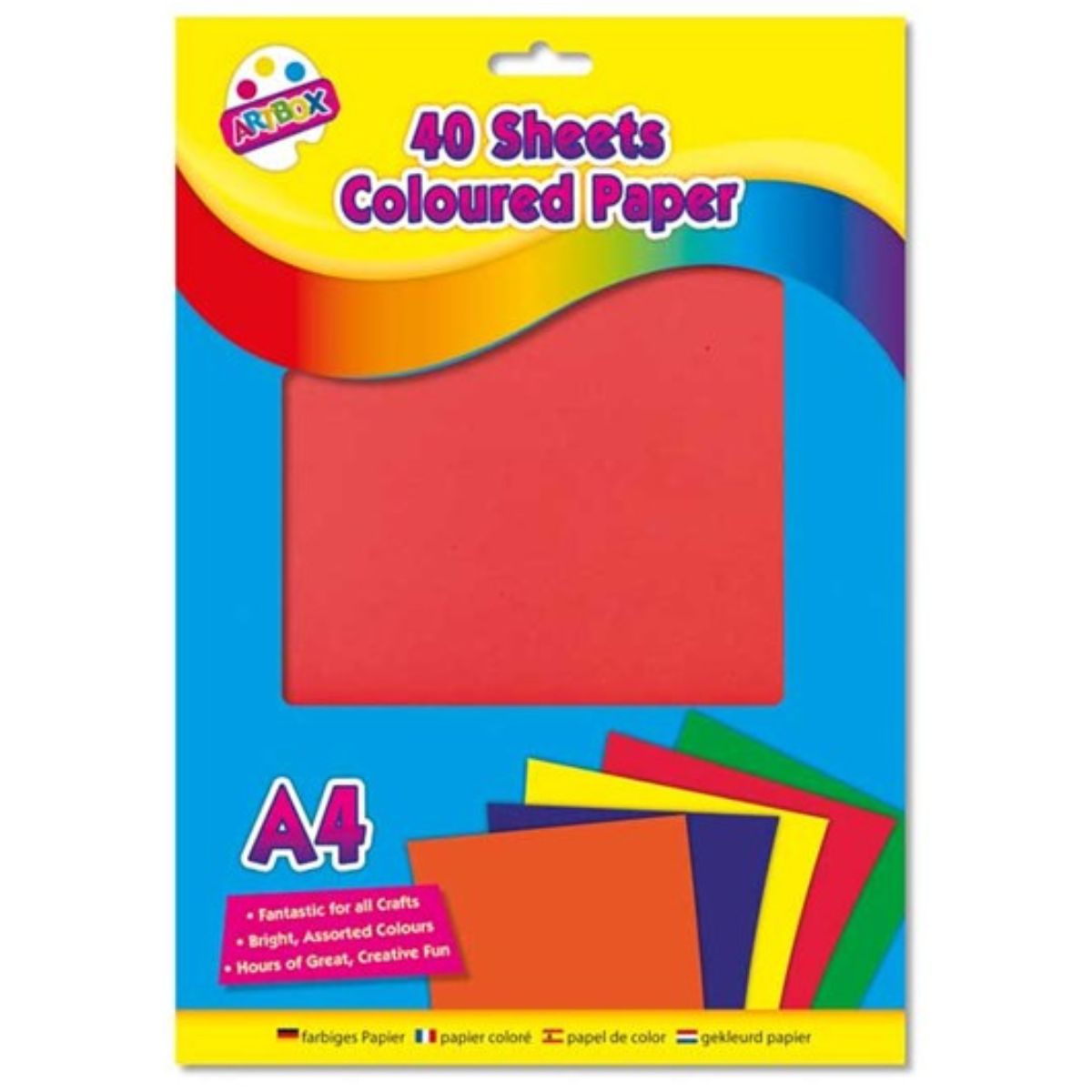 40 Sheets A4 Coloured Paper