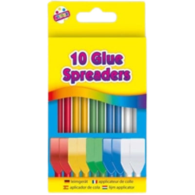 10 Plastic Glue Spreaders Assorted Colours