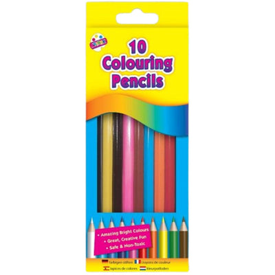 10 Full Size Colour Pencils