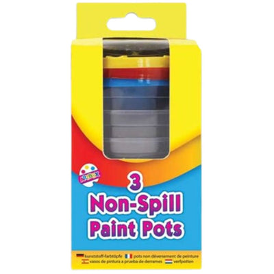 3 Non-Spill Paint Pots
