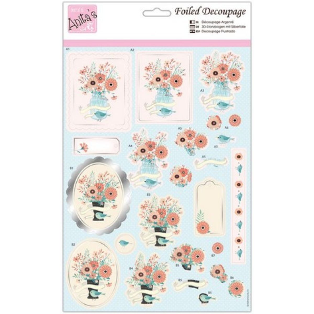 Foiled Decoupage, Blooming Delight