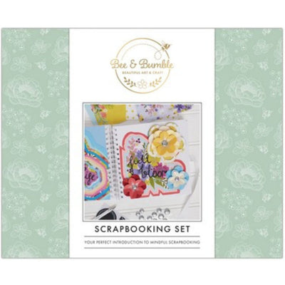 Crowded Florals Scrapbooking Kit, White