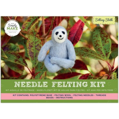 Needle Felting Kit, Sitting Sloth