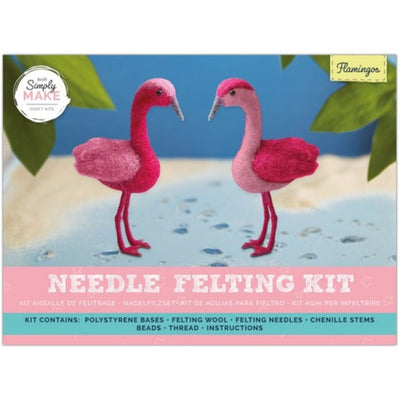 Needle Felting Kit, Flamingos
