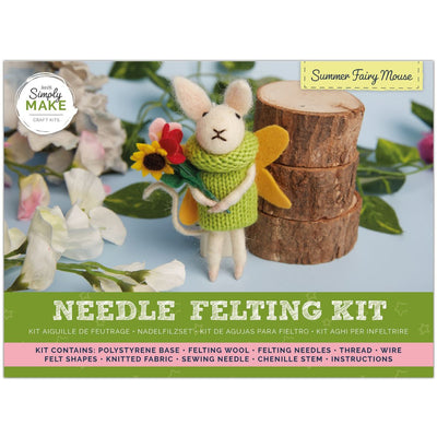 Needle Felting Kit, Summer Fairy Mouse