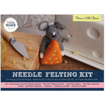 Needle Felting Kit, Mouse with Cheese