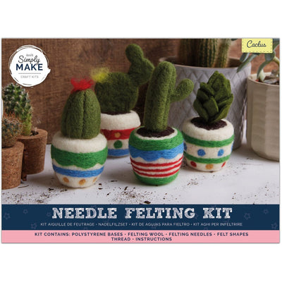 Needle Felting Kit, Cactus 4 pack