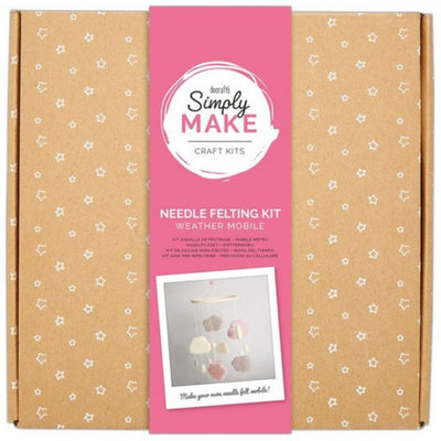 Needle Felting Kit, Weather Mobile Pink