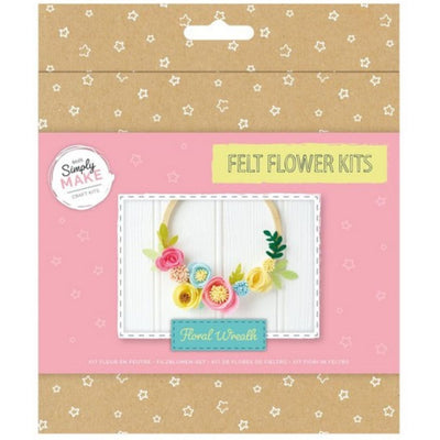 Needle Felting Kit, Floral Wreath