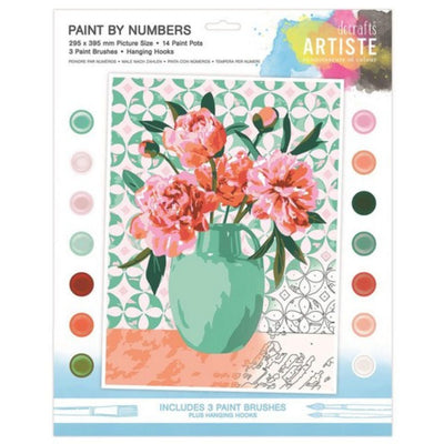 Paint By Numbers, Beautiful Bouquet, 14 colours, 3 brushes