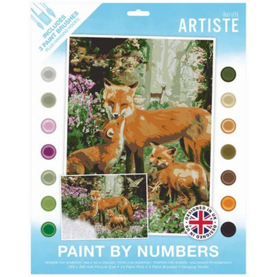 Paint By Numbers, Secret Woodland, 14 colours, 3 brushes