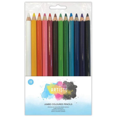 12 Chunky Coloured Pencils