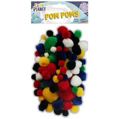 Pompoms, Assorted Colours (100 pack)