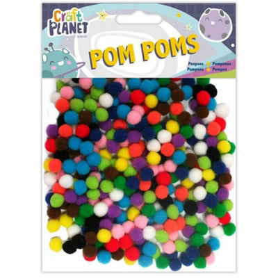 Pompoms, Assorted Colours (9g 7mm Diameter)