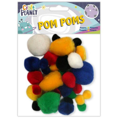 Pompoms, Assorted Colours (30 pack)