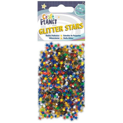 Glitter Stars 5g, Assorted Colours 6mm