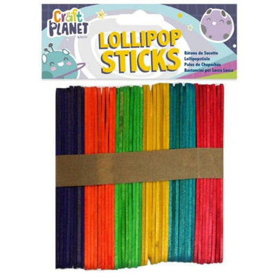 Lollipop Sticks, Assorted Colours (approx 50 pack)