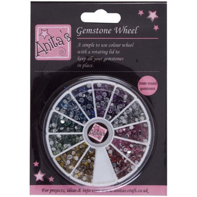 Gemstone Wheel (3mm Gems), 12 Colours