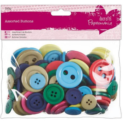 Assorted Buttons (250g), Brights