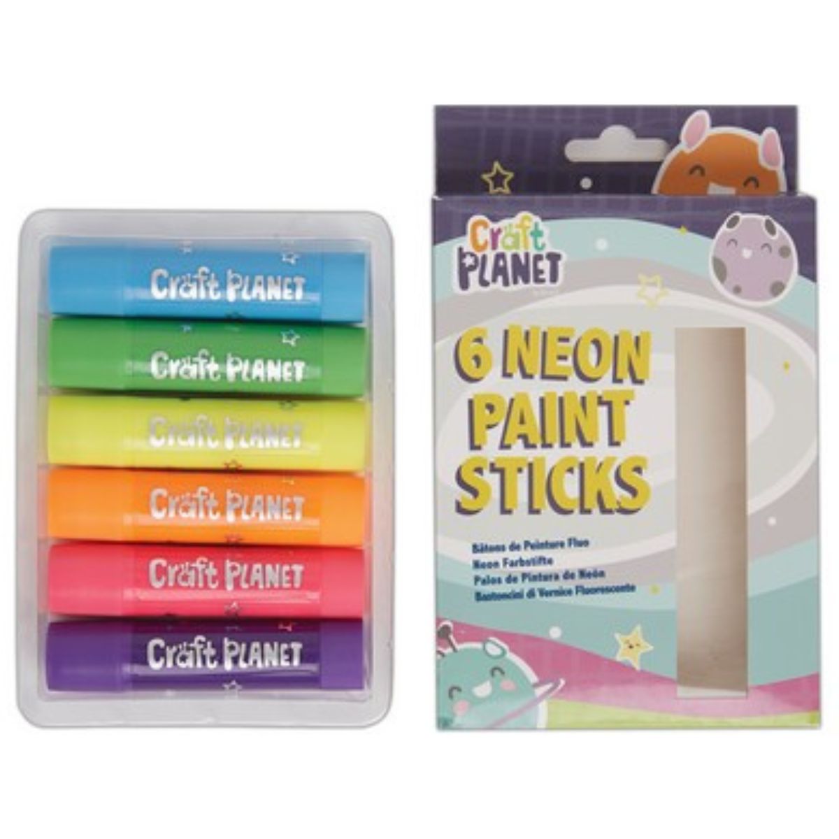 6 Paint Sticks, Neon