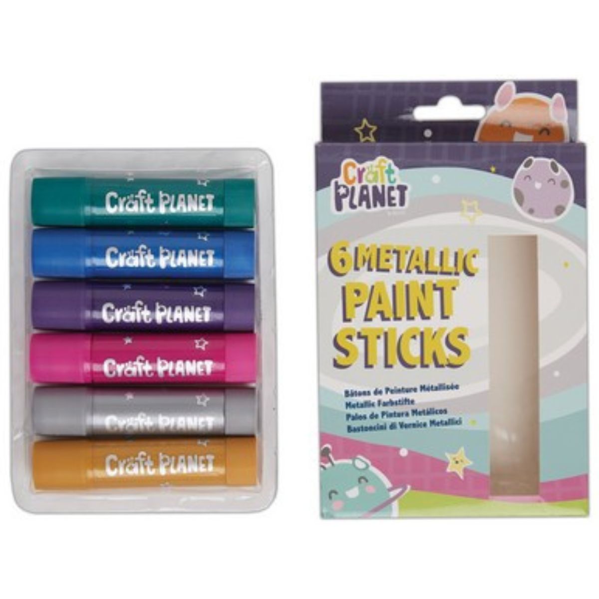 6 Paint Sticks, Metallic