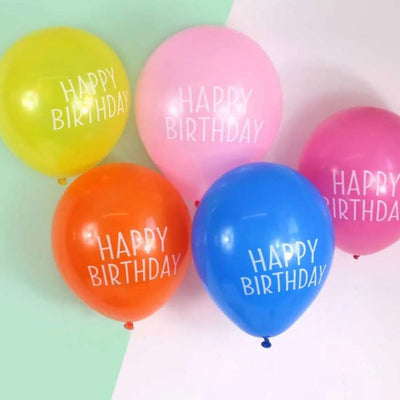 Happy Birthday Pink Mix Balloons 30cm (6 pack)
