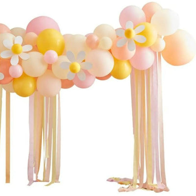Happy Easter Spring Daisy Balloon Arch