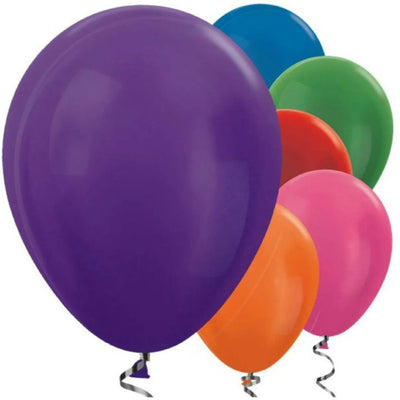 Multi-coloured Metallic Balloons 30cm (50 Pack)