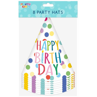 Cone Shaped Party Hats (8 pack)