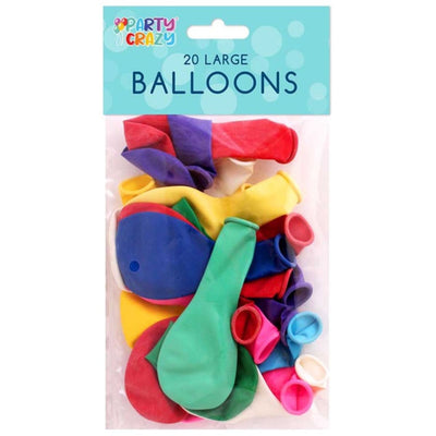 Large Round Balloons 23cm (20 pack)