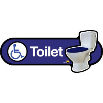 Disabled Toilet Sign, 30cm
