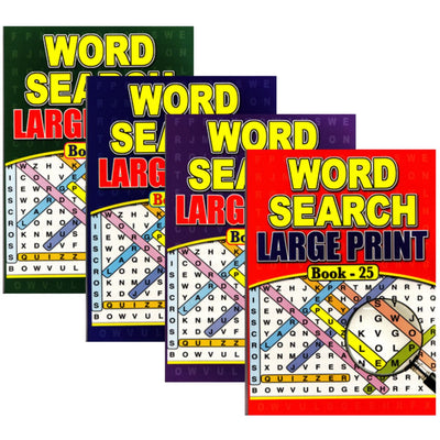 Large Print A4 Word Search Book, 64 Pages
